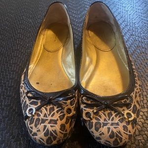 Coach leopard print ballet flats